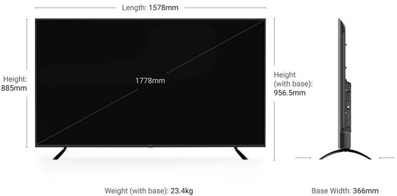 Image of Acer XL Series 177.8 cm (70 inch) Ultra HD (4K) LED Smart Android TV (AR70AP2851UD)