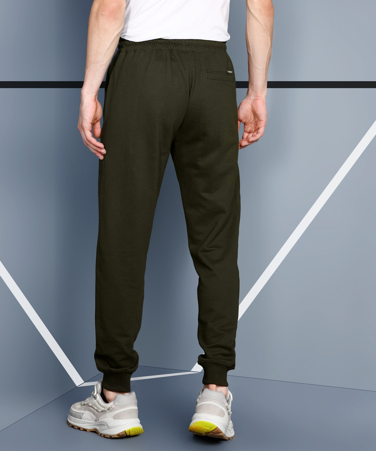 Adrenex Solid Men Dark Green Track Pants Price History