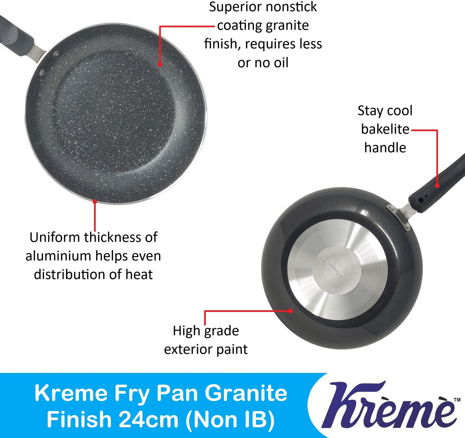 Image of Kreme Fry Pan 24 cm diameter 1.4 L capacity