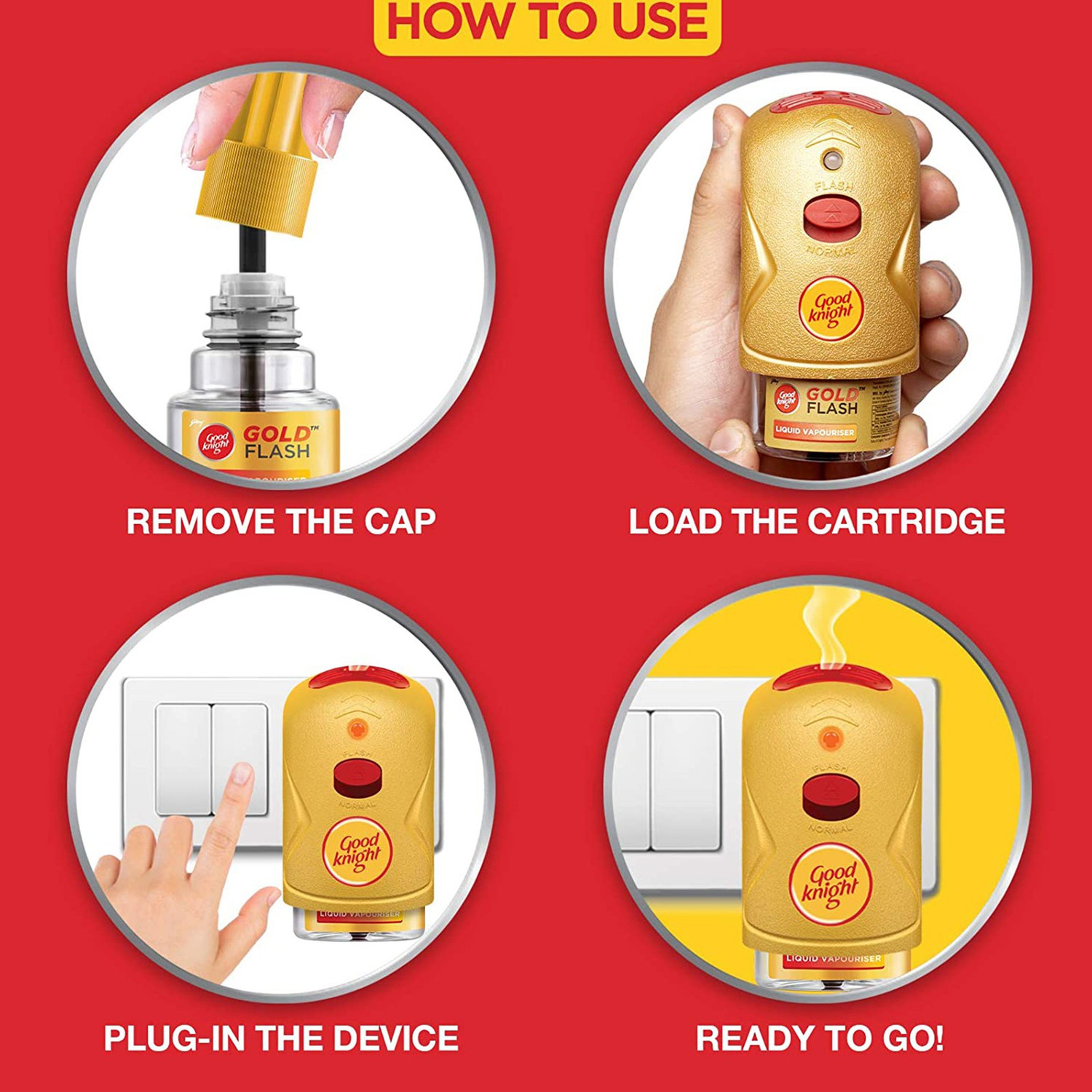 Image of Good Knight Gold Flash Repellent Liquid Mosquito Vaporiser Refill