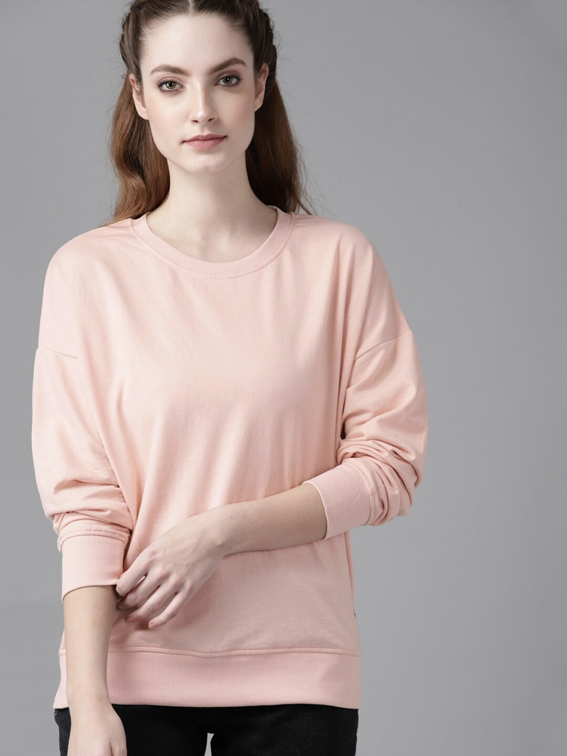 Roadster Full Sleeve Solid Women Sweatshirt Price History