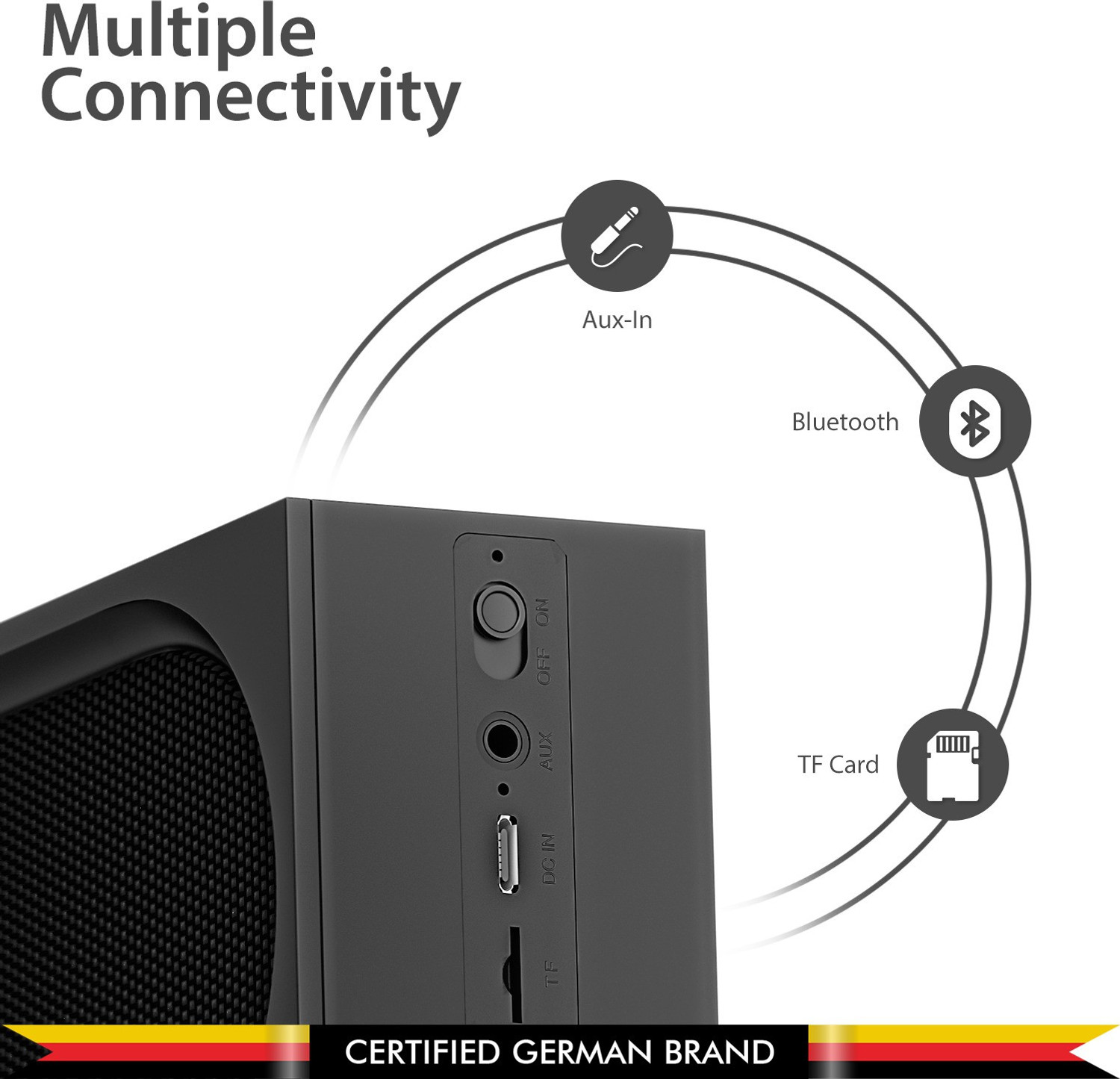 Blaupunkt BT 100 BK 12 W Bluetooth Speaker Black Stereo Channel
