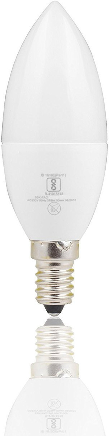 Image of Syska 5 W Basic Candle E14 LED Bulb (Yellow, Pack of 10)