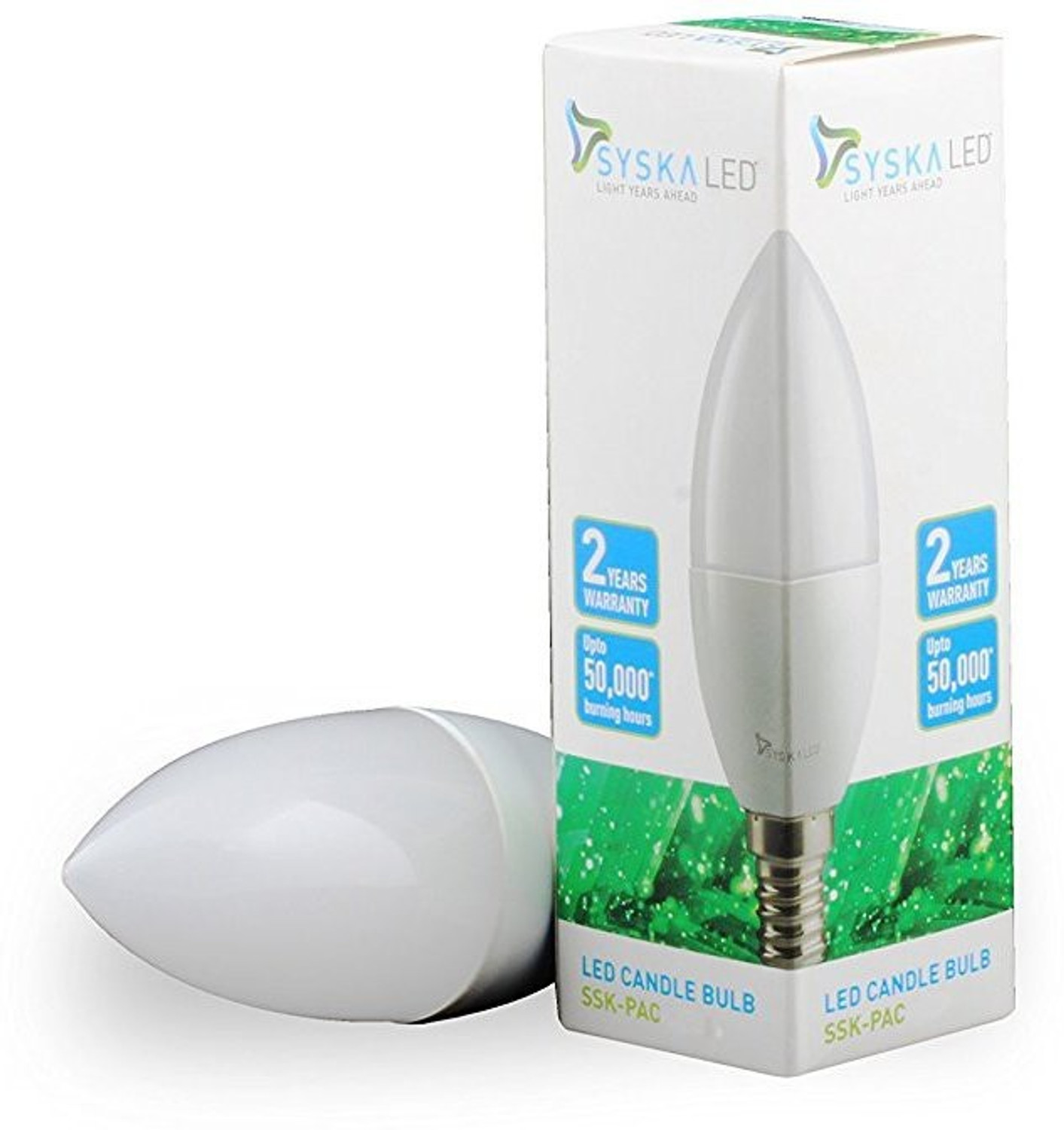 Image of Syska 5 W Basic Candle E14 LED Bulb (Yellow, Pack of 10)