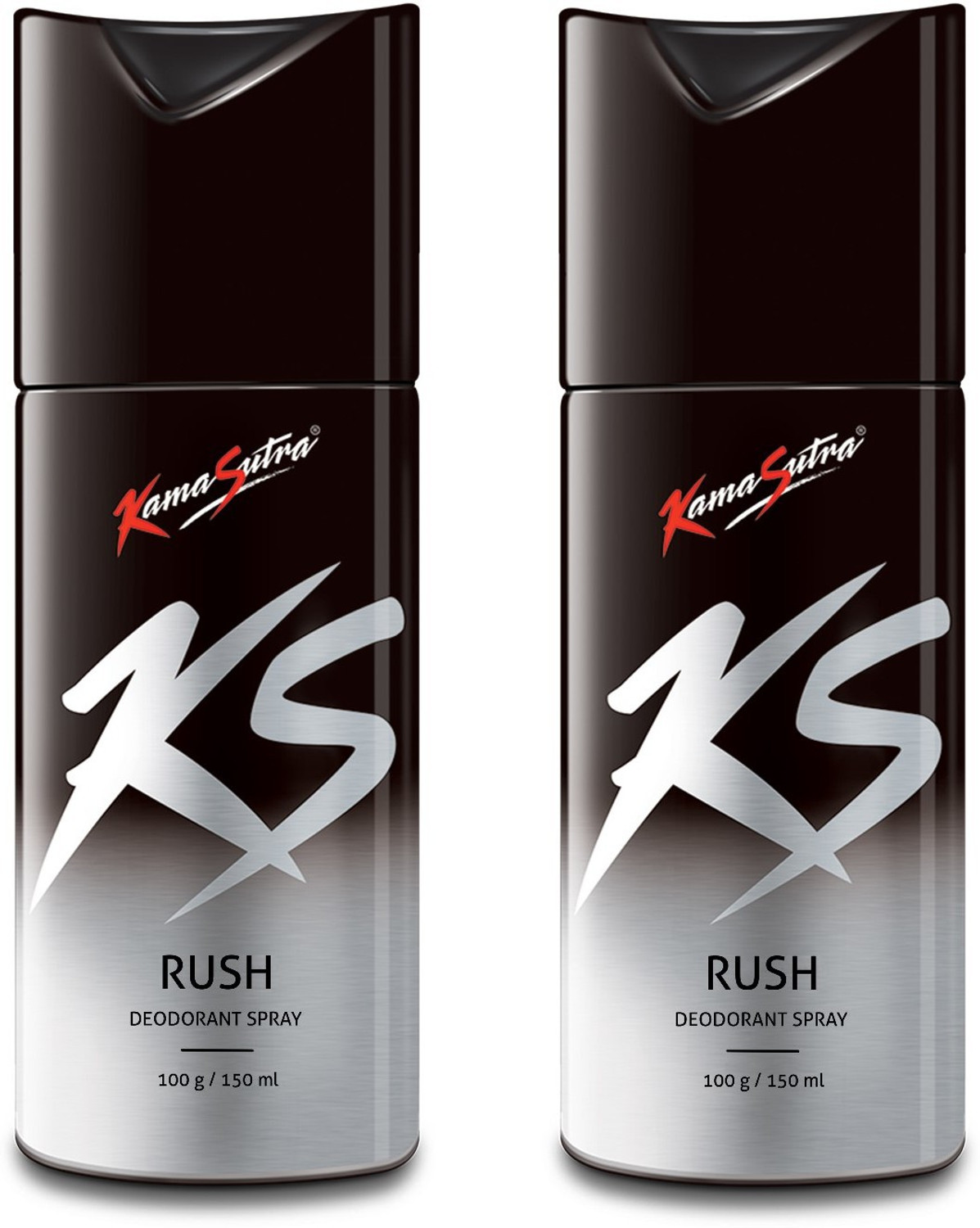 Kamasutra Rush pack of 2 Deodorant Spray  -  For Men  (300 ml, Pack of 2)