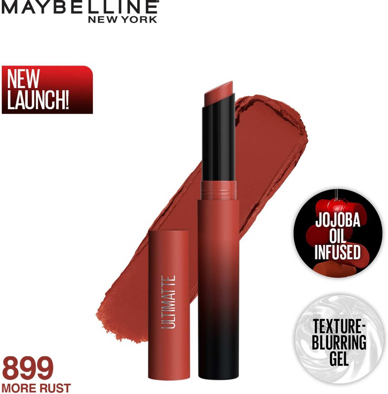 Image of MAYBELLINE NEW YORK Color Sensational Ultimattes Lipstick, 899 More Rust, 1.7 g