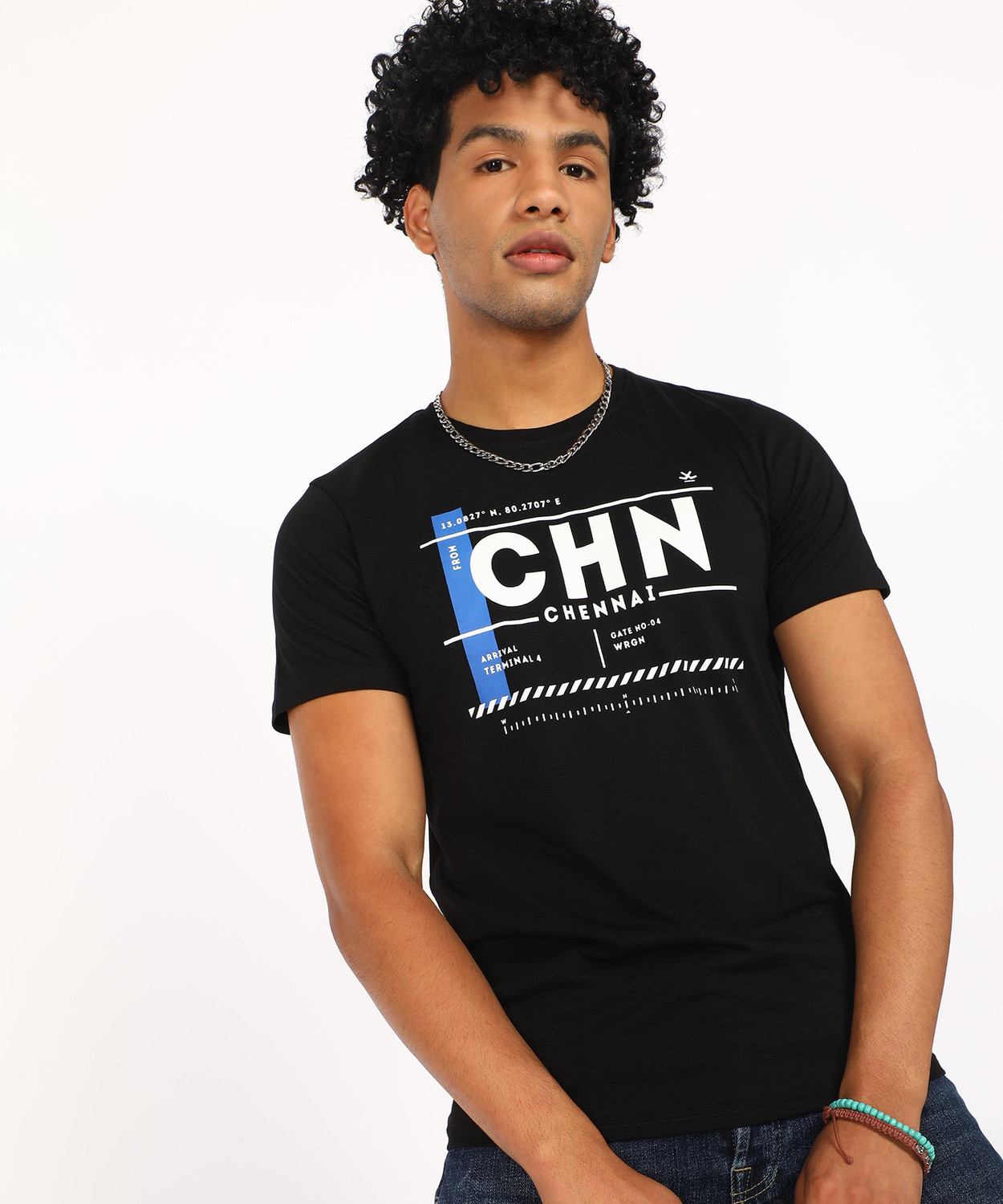 Wrogn black t shirt online
