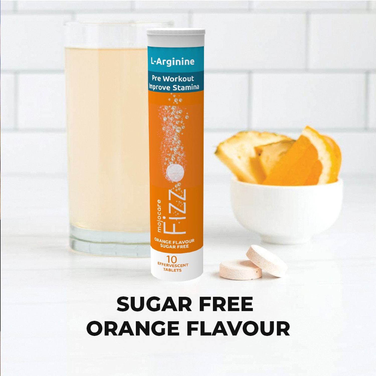 Image of Mojocare Fizz L-Arginine Improved Recovery Rate Longer Endurance-10 Tablets