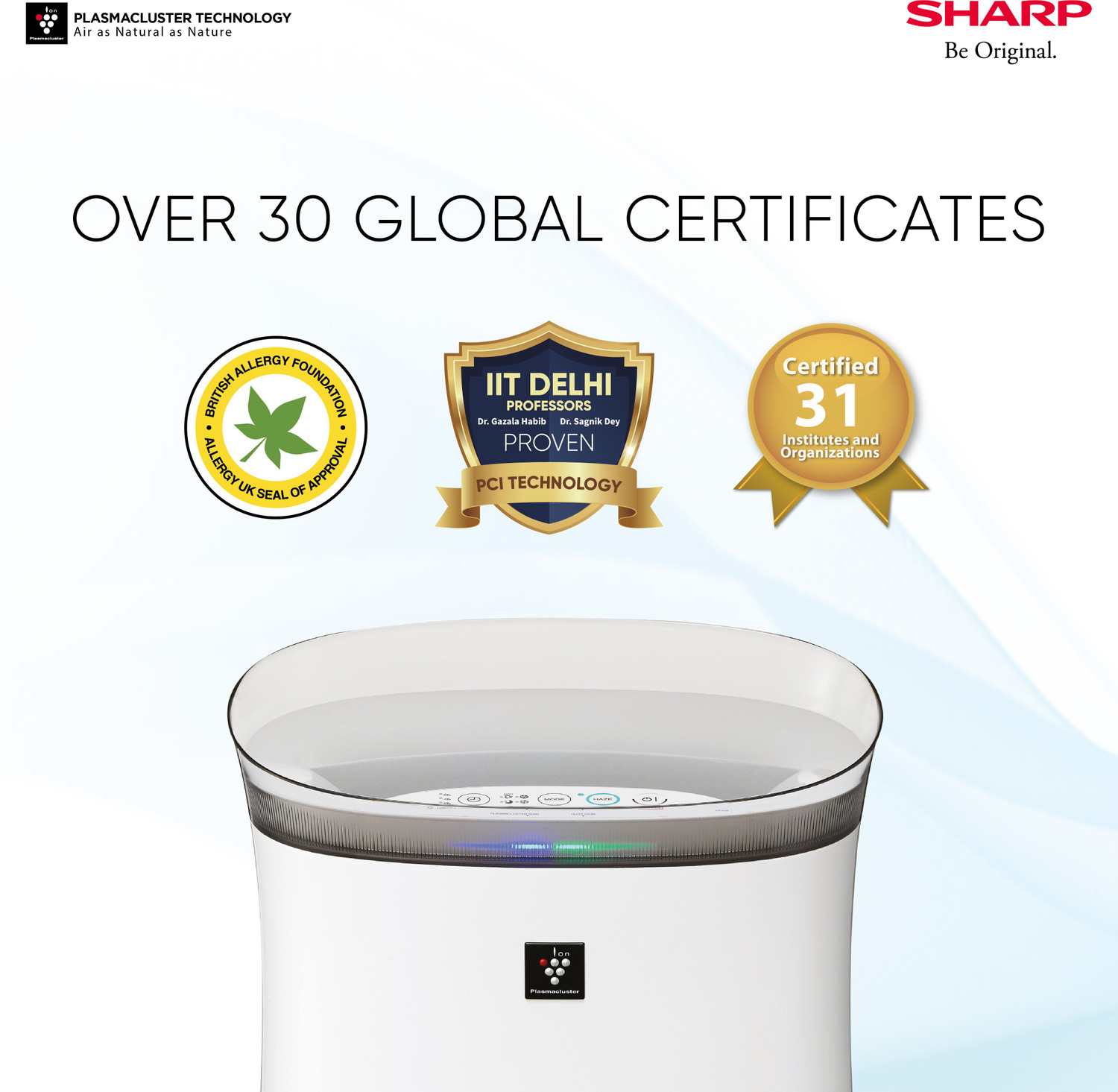 Image of Sharp FP-F40E-W Portable Room Air Purifier