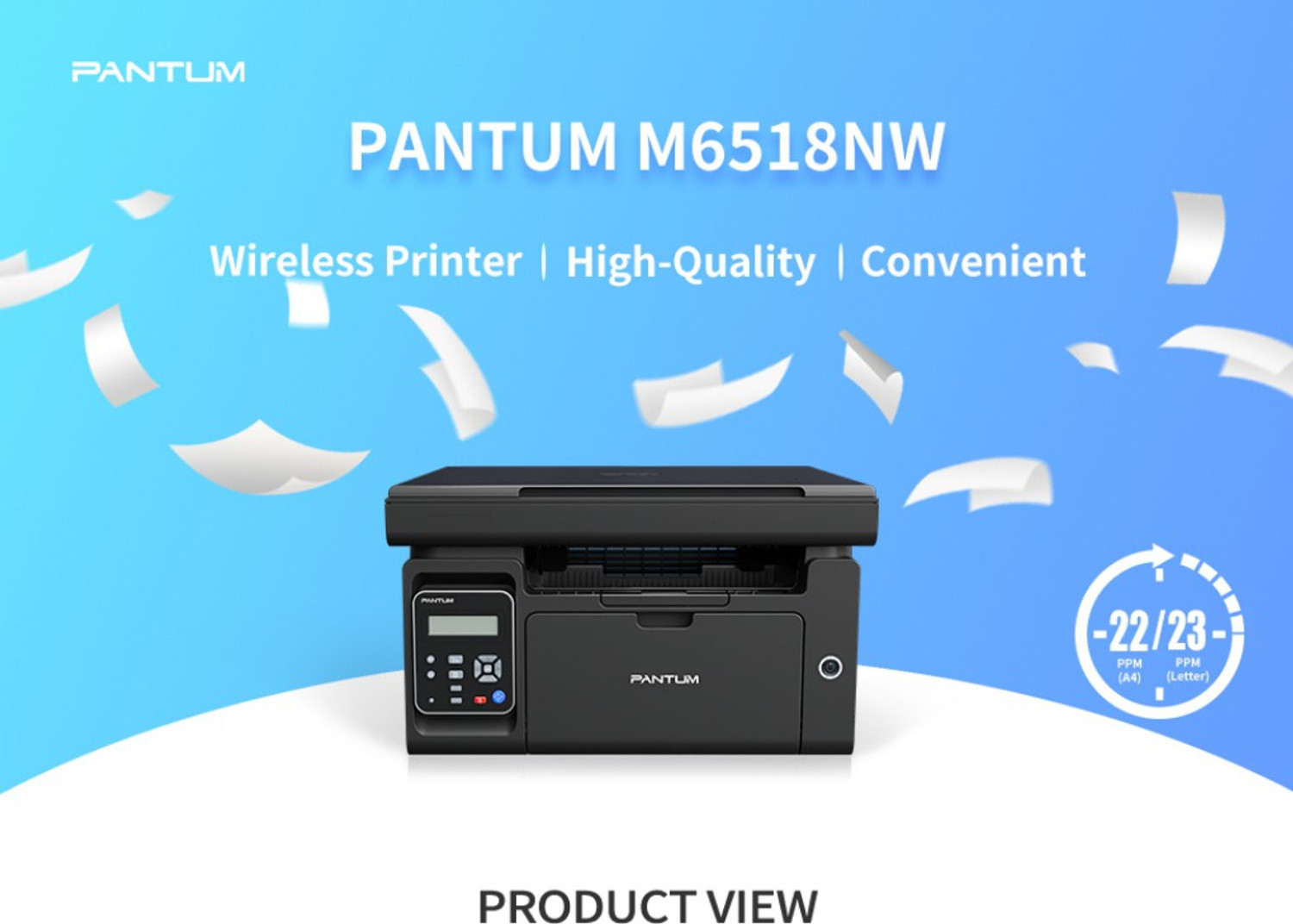 Image of PANTUM PANTUM6518 NW Multi-function WiFi Monochrome Laser Printer (Black, Toner Cartridge)