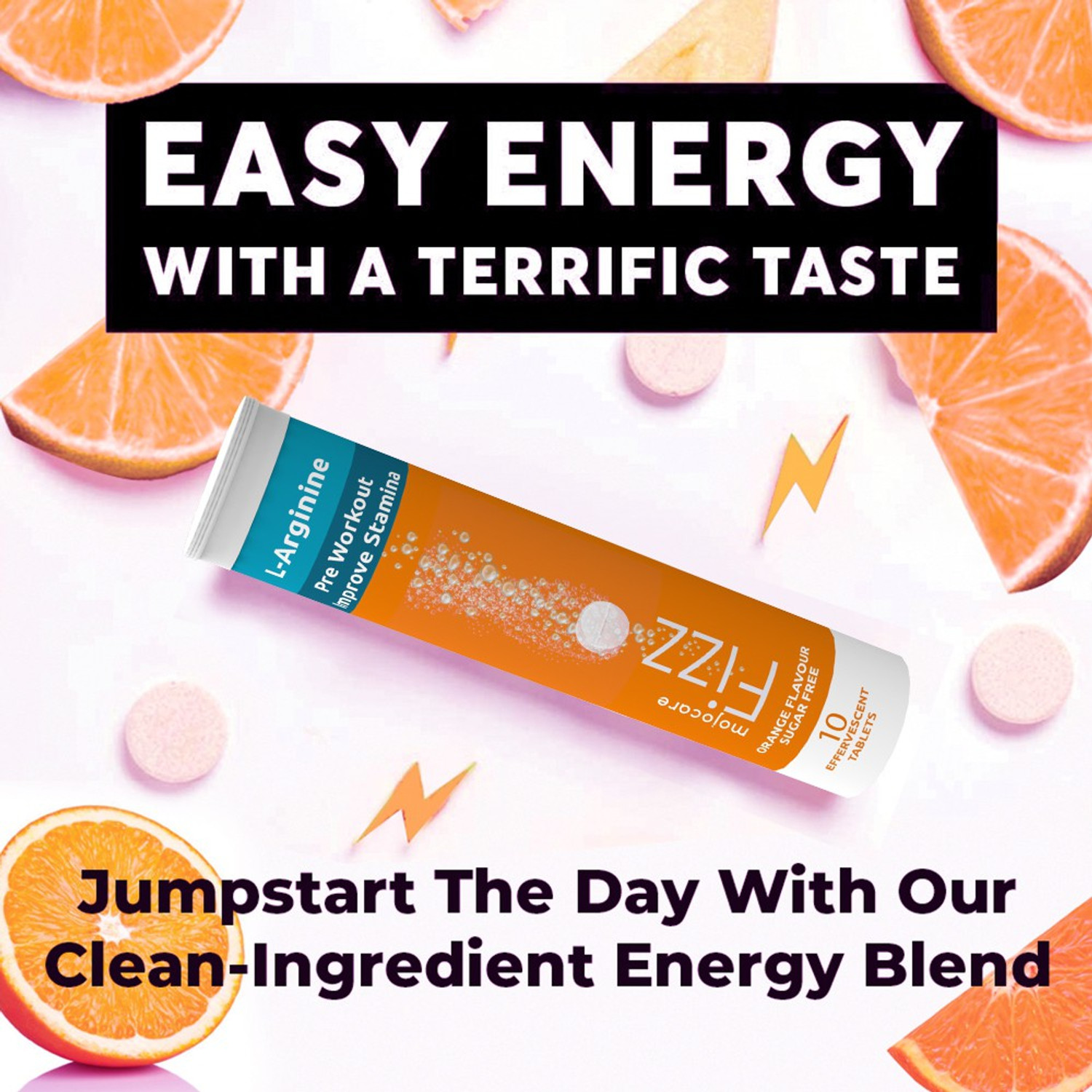 Image of Mojocare Fizz L-Arginine Improved Recovery Rate Longer Endurance-10 Tablets