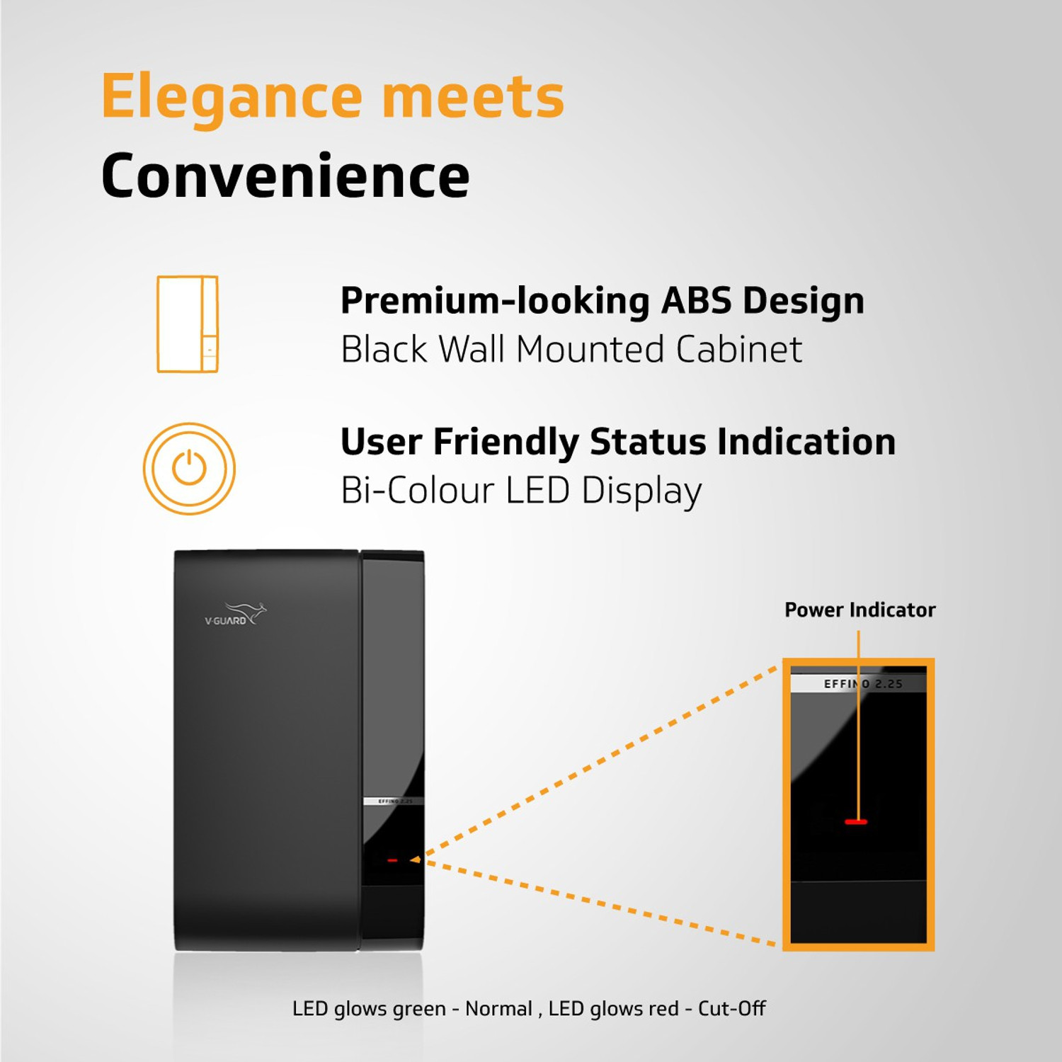 Image of V-Guard Effino 2.25 TV Stabilizer for up to 120 cm (47 inch) Smart /LED TV + Set Top Box + Home Theatre