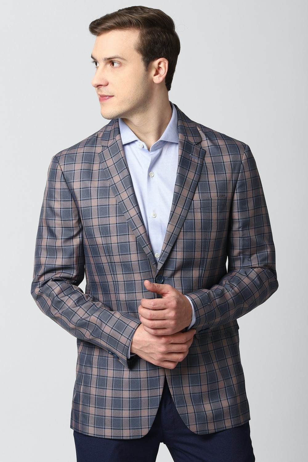 PETER ENGLAND Checkered Single Breasted Casual Men Blazer