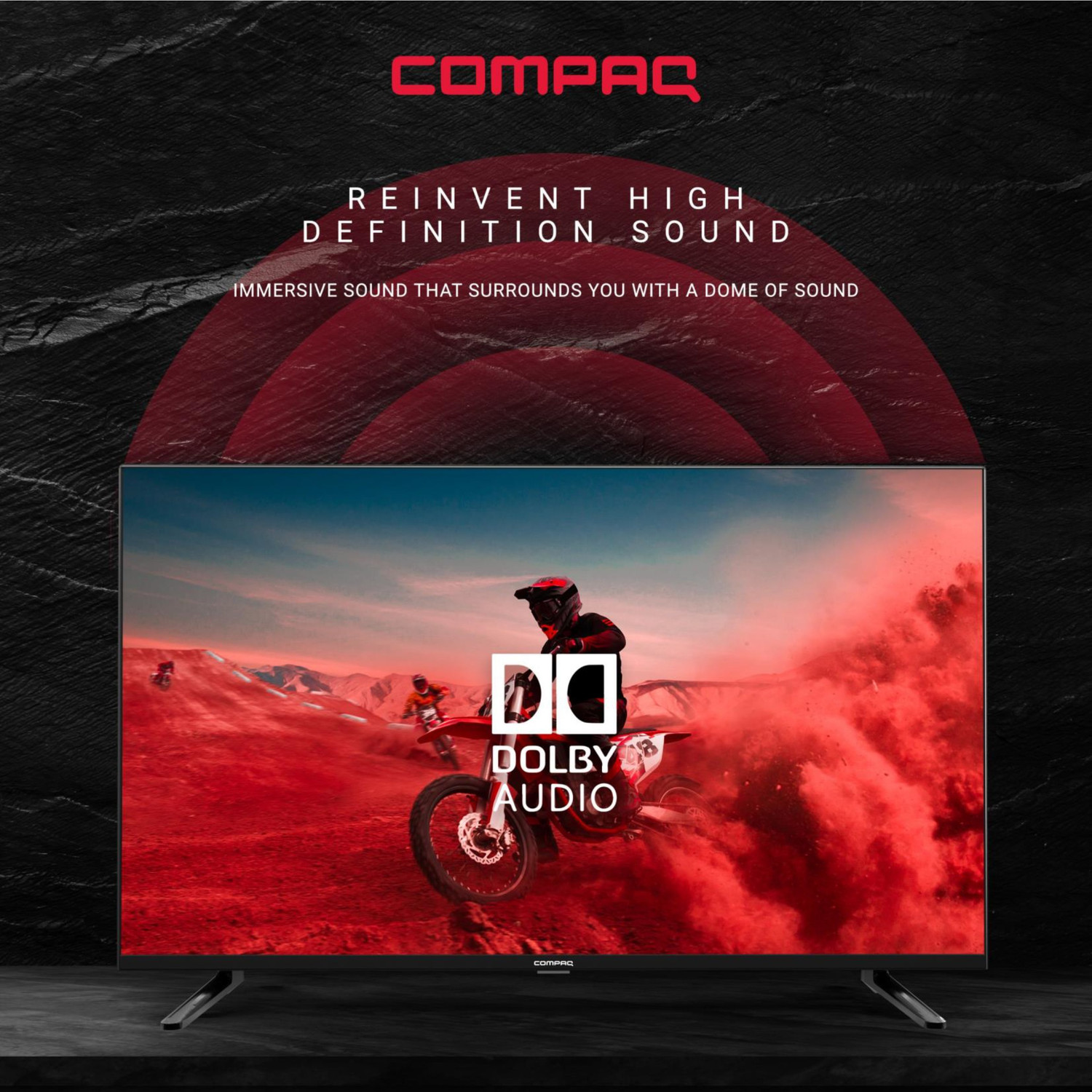 Image of Compaq HUEQ G43B 108 cm (43 inch) Ultra HD (4K) LED Smart Android TV with 2 GB RAM, Mimi Sound Personalisation, Google Assistant