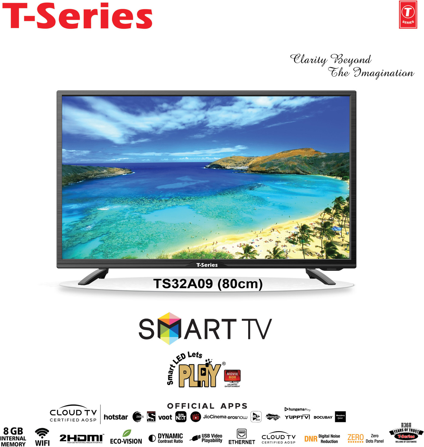 Image of T-Series 80 cm (32 inch) HD Ready LED Smart Android TV