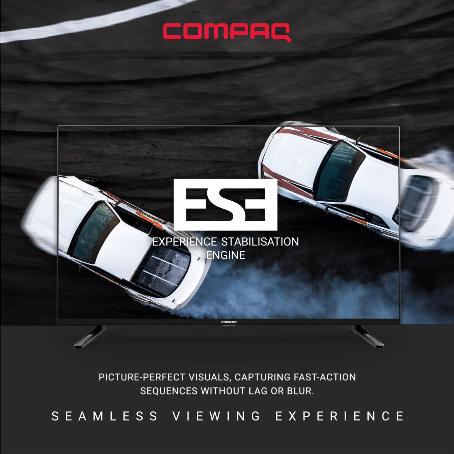 Image of Compaq HUEQ G43B 108 cm (43 inch) Ultra HD (4K) LED Smart Android TV with 2 GB RAM, Mimi Sound Personalisation, Google Assistant