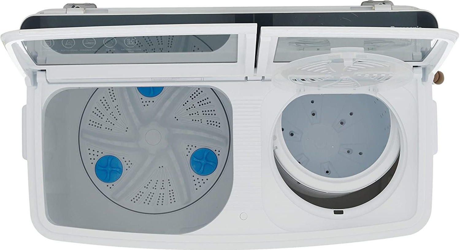 Image of Panasonic 10 kg Semi Automatic Top Load Washing Machine White, Grey