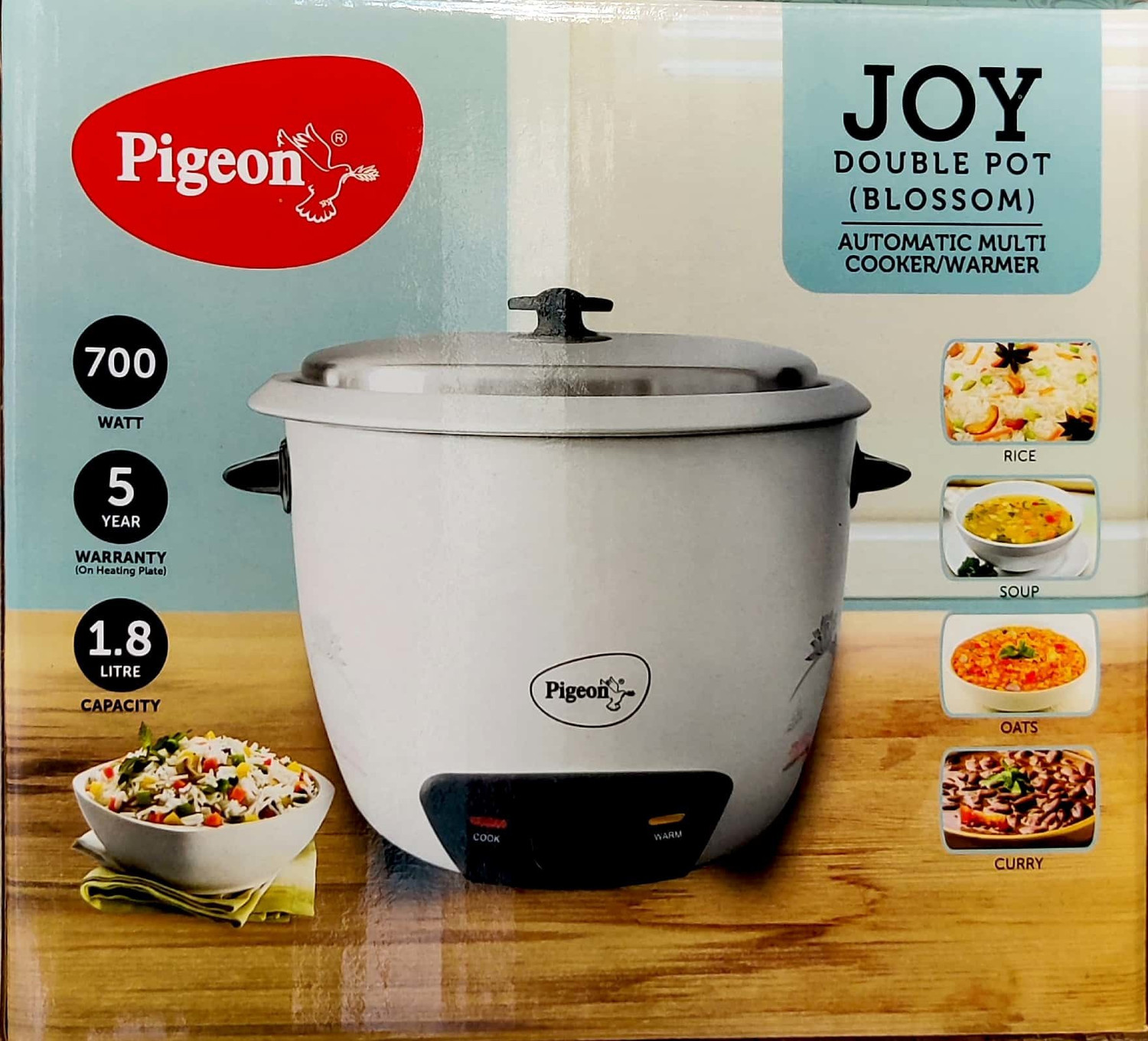 Pigeon joy rice cooker 1.8 l discount