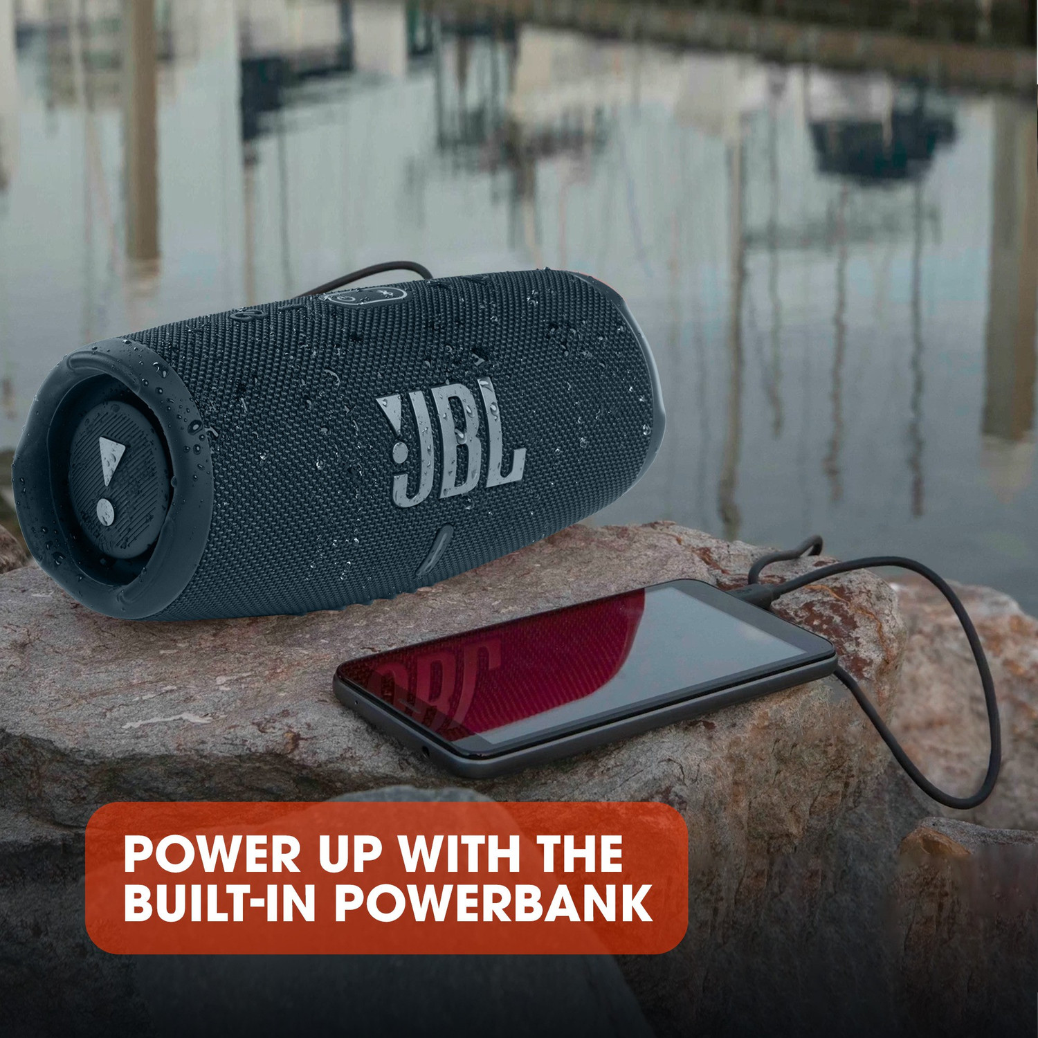 Image of JBL Charge 5 with 20Hr Playtime,IP67 Rating,7500 mAh Powerbank, Portable 40 W Bluetooth Speaker