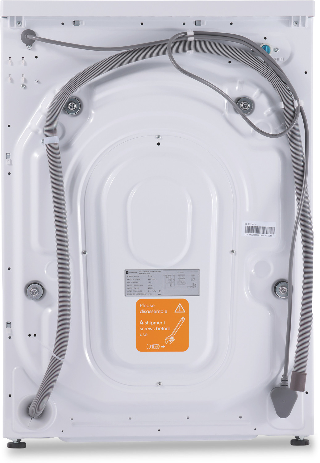 Image of realme TechLife 7 kg Garment Sterilization, 5 Star Fully Automatic Front Load Washing Machine with In-built Heater White