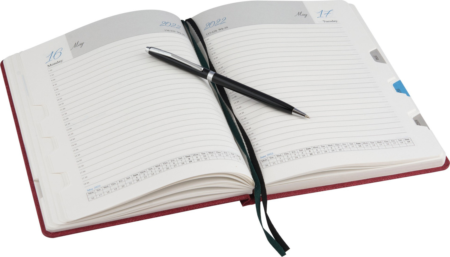 Image of Concept 2022 Canvas Diary + Pierre Cardin Belami Ball Pen Gift Set (Pack of 2, Ink Color - Burgundy)