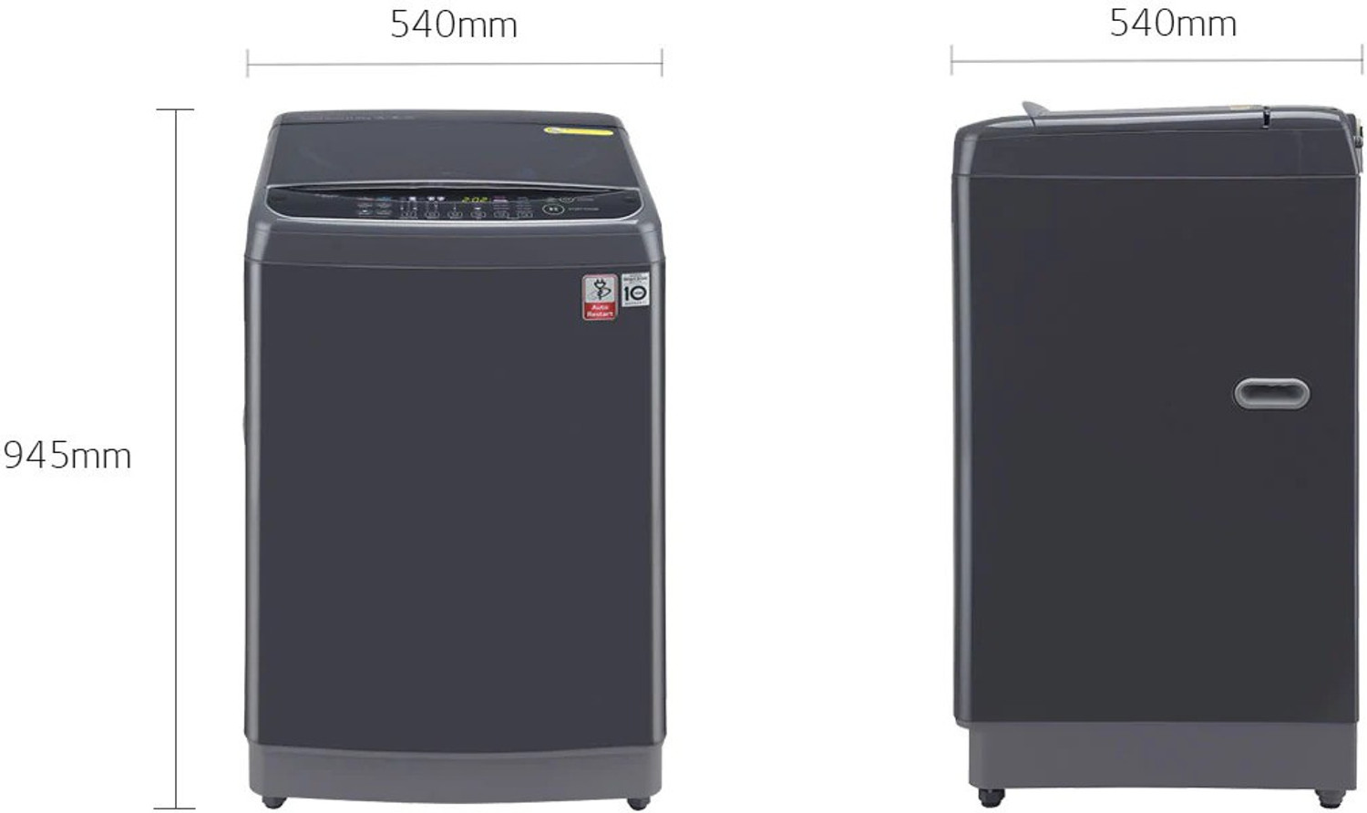 Image of LG 11 kg with Wi-Fi Enabled Fully Automatic Top Load Washing Machine with In-built Heater Black