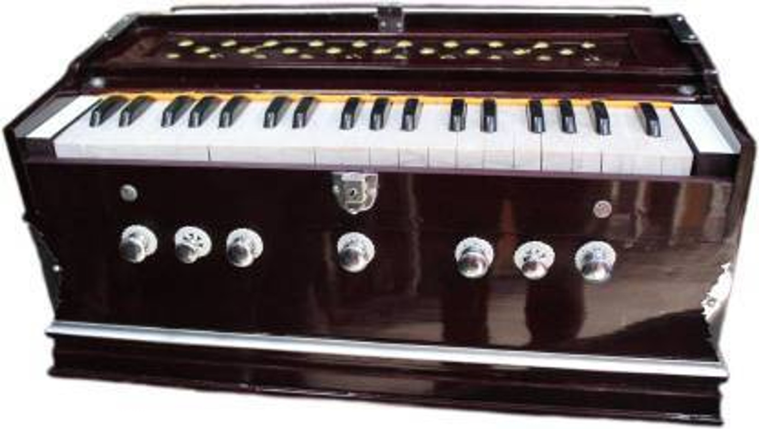 Image of SG MUSICAL NO.1 7 Stopper 3 1 /4 Octive,Double Bellow,39 Keys WITH BAGD123 TBT18 3 1 /4 Octave Harmonium (Two Fold Bellow) 3.25 Octave Hand Pumped Harmonium (Three Fold Bellow, Bass Reed, Male Reed)