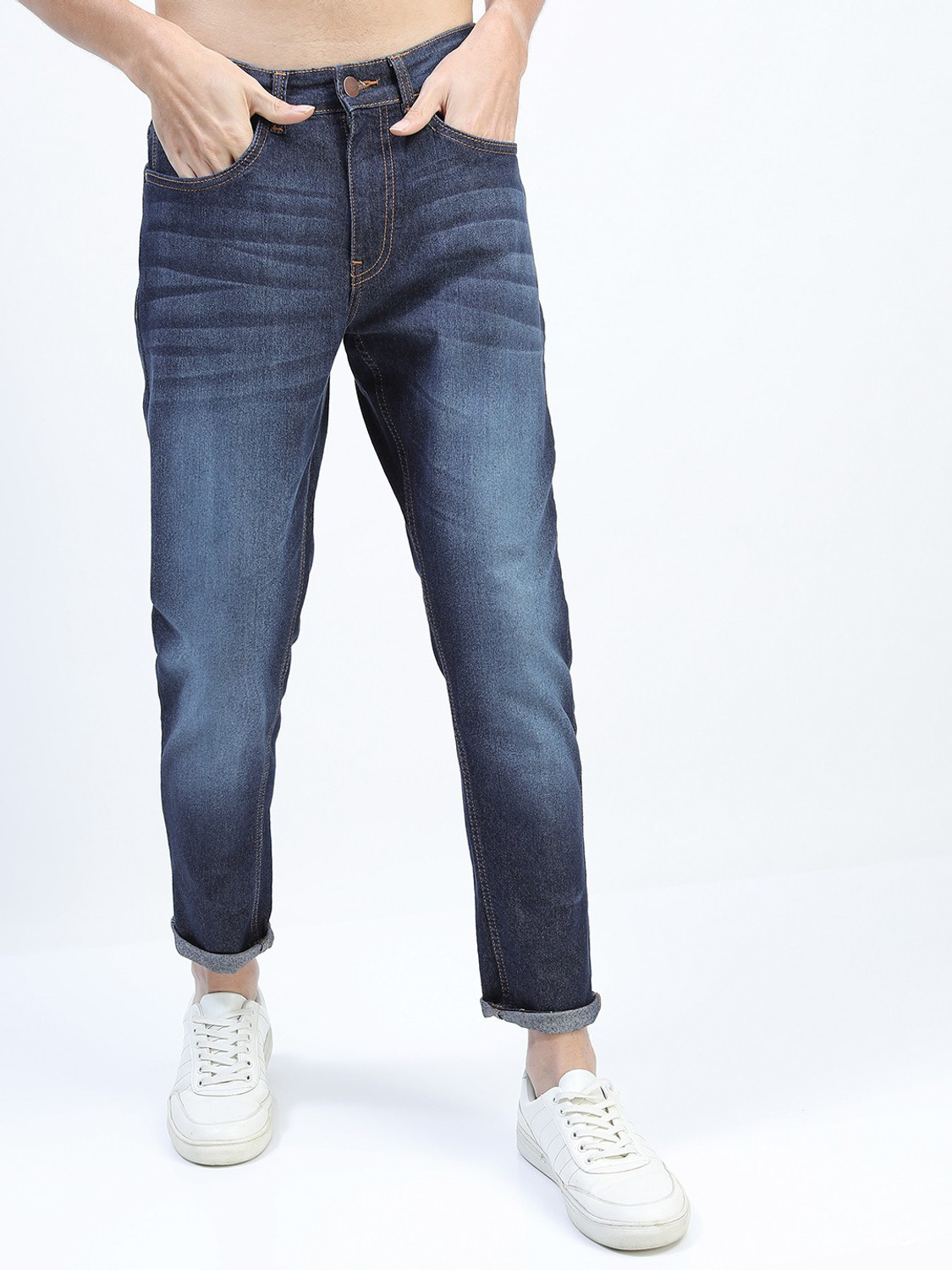 Image of KETCH Tapered Fit Men Blue Jeans