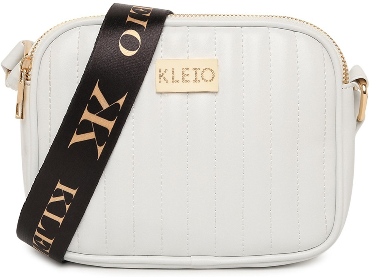 Image of KLEIO White Sling Bag Quilted Travelling Crossbody Sling Bag For Women /Girls