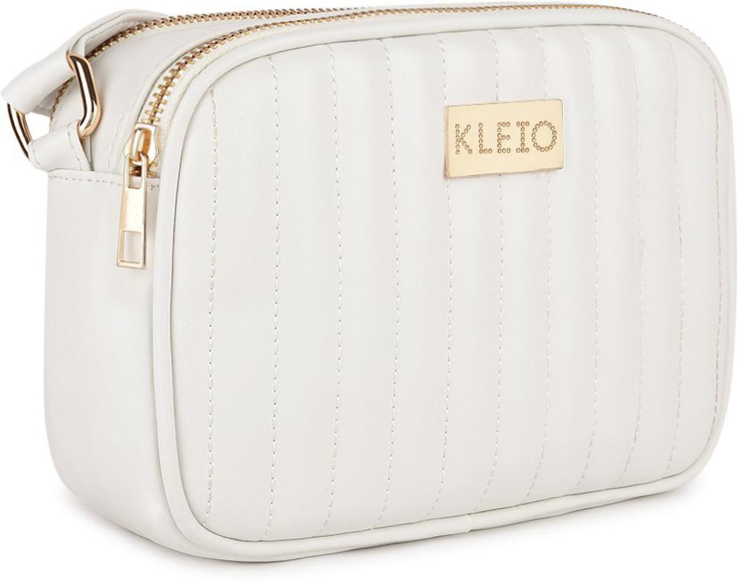Image of KLEIO White Sling Bag Quilted Travelling Crossbody Sling Bag For Women /Girls