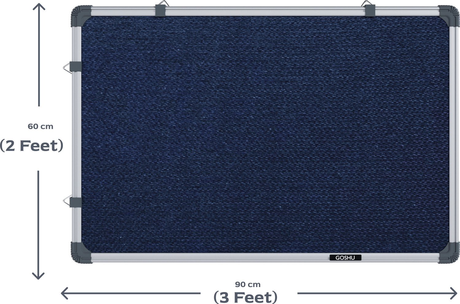 Image of GOSHU 2x3 feet Notice Board / Pin Up Display Board with 50 pins for Office and Home Notice Board (90 cm x 60 cm)