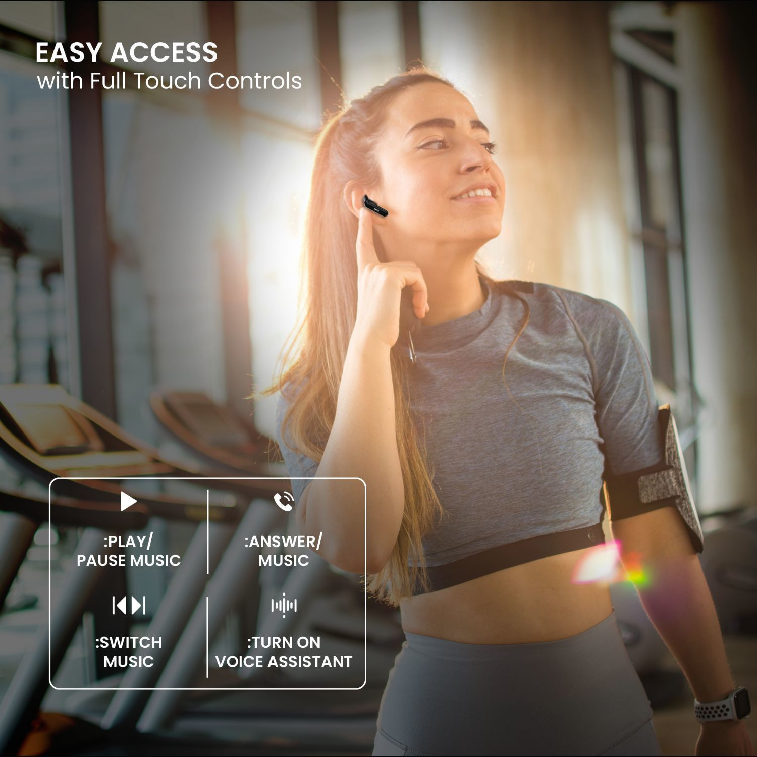 Image of truke Airbuds Lite with Quad Mic ENC, 48Hrs Battery, Gaming Mode,Made in India, 5.1v Bluetooth