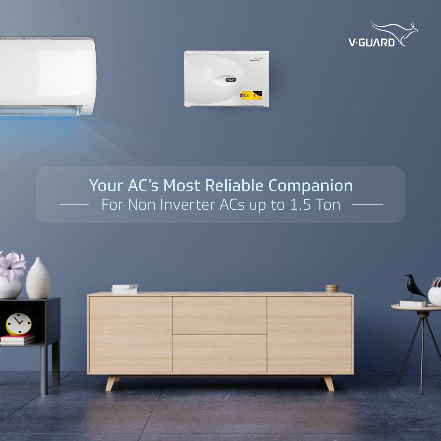 Image of V-Guard V 400 Supreme for 1.5 Ton A.C (170 to 280V) Voltage Stabilizer