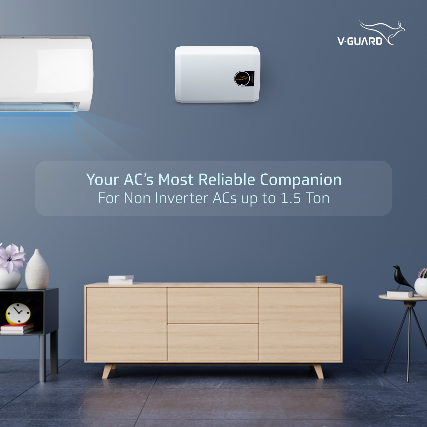 Image of V-Guard Magno 410 for 1.5 Ton A.C (170V To 270V) Voltage Stabilizer