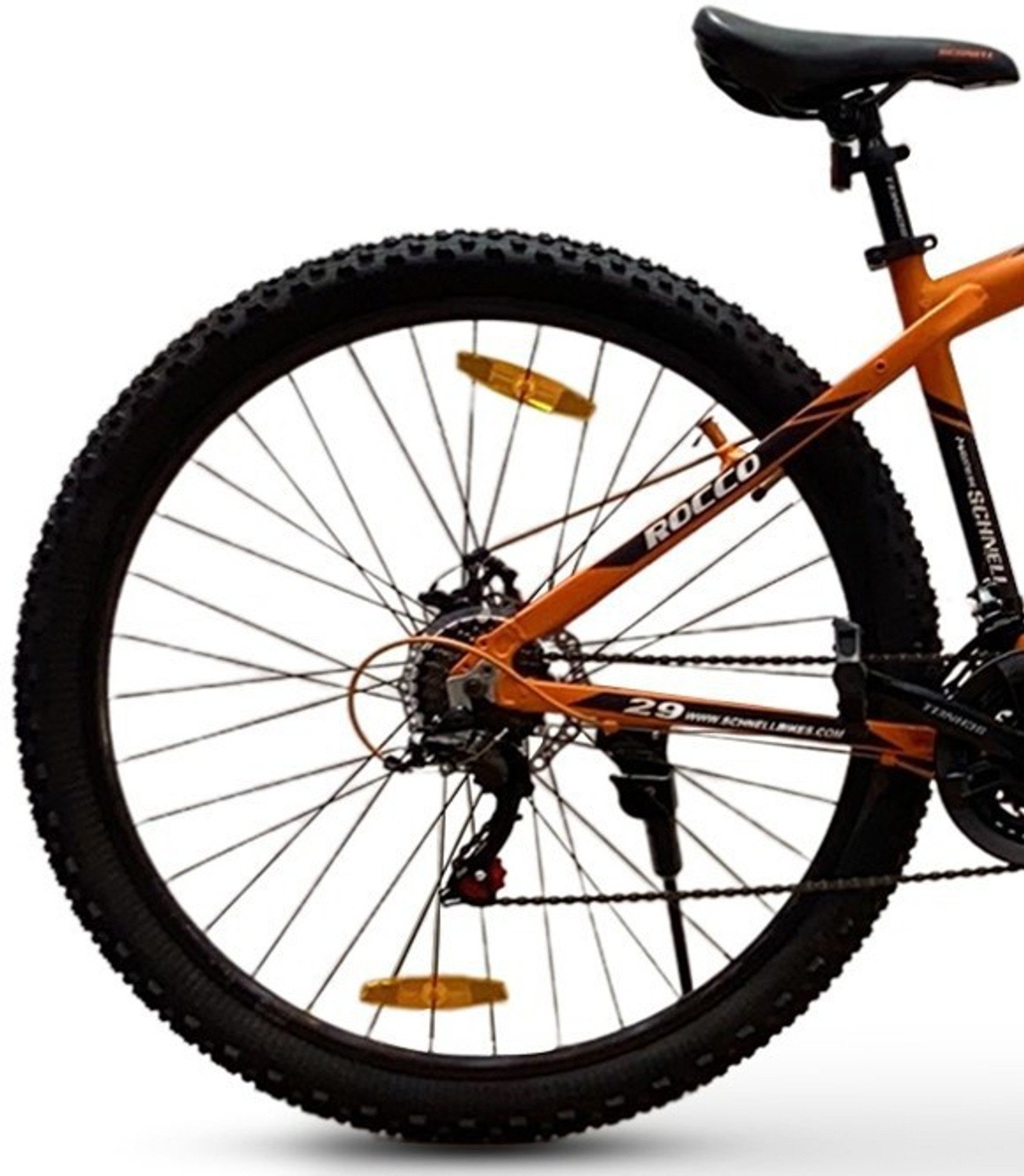 Image of CYCLOMAX SCHNELL ROCCO 29'T, 21 SPEED, D /Disk Break with Free Accessories Premium MTB 29 T (inch) Mountain /Hardtail Cycle (21 Gear, Orange, Only Front Suspension)