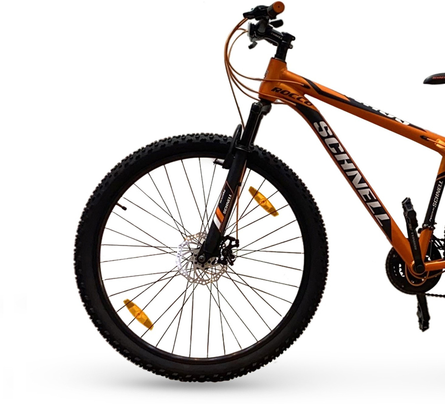 Image of CYCLOMAX SCHNELL ROCCO 29'T, 21 SPEED, D /Disk Break with Free Accessories Premium MTB 29 T (inch) Mountain /Hardtail Cycle (21 Gear, Orange, Only Front Suspension)