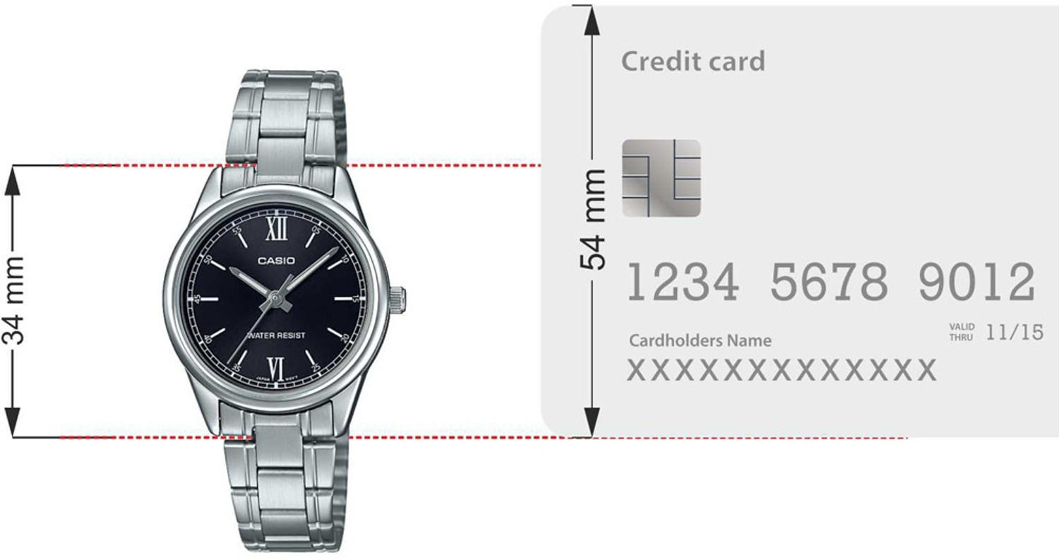 Image of CASIO LTP-V005D-1B2UDF Enticer Lady's ( LTP-V005D-1B2UDF ) Analog Watch - For Women