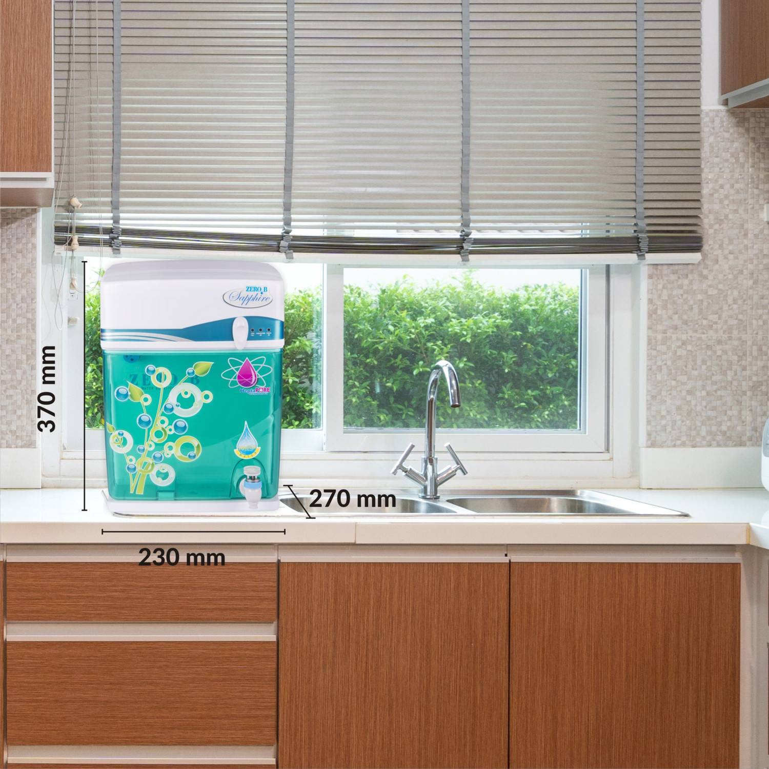 Image of Zero B Sapphire With Auto Flush Timer With 7 Stages Purification 6 L RO Water Purifier