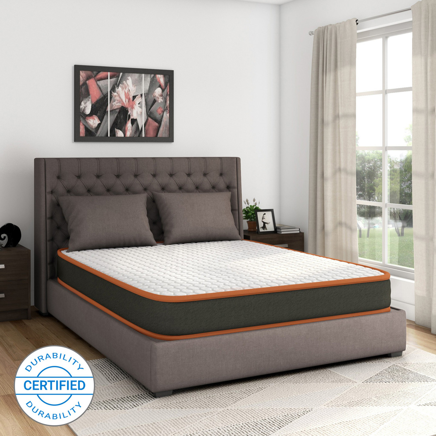 Image of Flipkart Perfect Homes Dual Comfort Hard & Soft 6 inch Queen High Resilience (HR) Foam Mattress