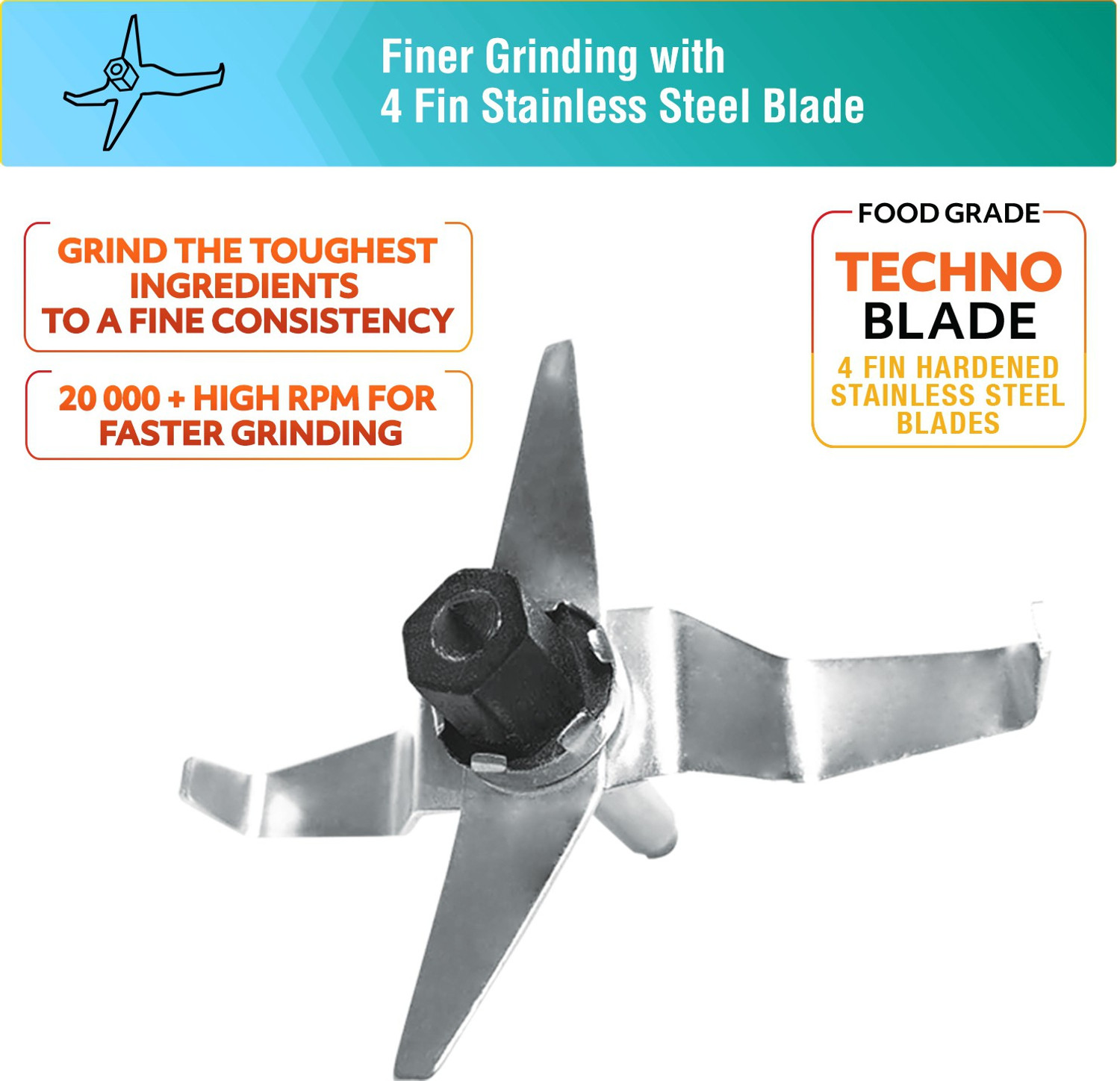 Image of USHA Spin Pro 500 W Mixer Grinder