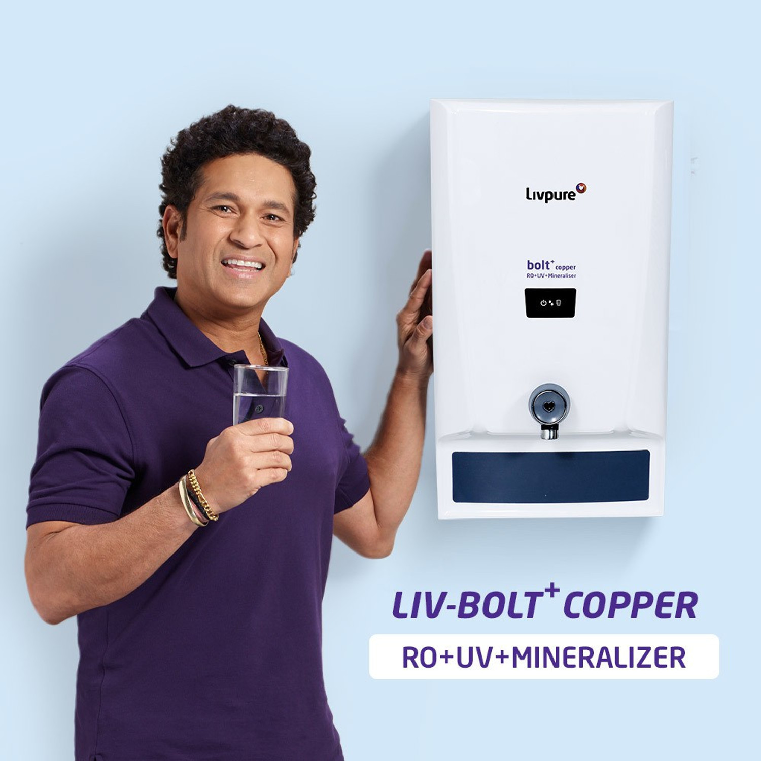 Image of LIVPURE LIV-BOLT+ COPPER(RO+UV+MIN) 7 L RO + UV + Mineraliser Water Purifier 7 STAGE ADVANCED PURIFICATION WITH HR TECHNOLOGY | SUITABLE FOR ALL - BOREWELL, TANKER, MUNICIPALITY WATER