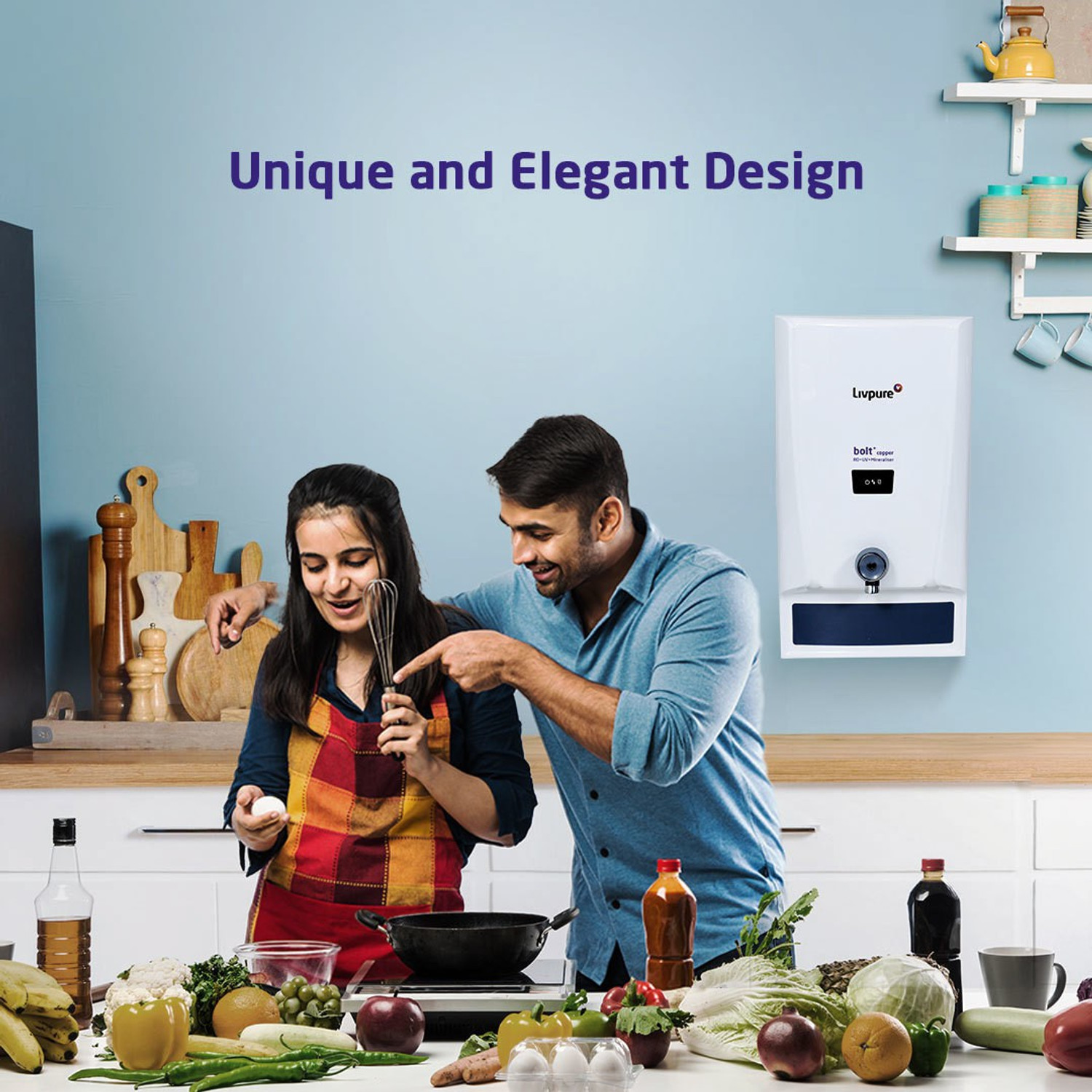 Image of LIVPURE LIV-BOLT+ COPPER(RO+UV+MIN) 7 L RO + UV + Mineraliser Water Purifier 7 STAGE ADVANCED PURIFICATION WITH HR TECHNOLOGY | SUITABLE FOR ALL - BOREWELL, TANKER, MUNICIPALITY WATER