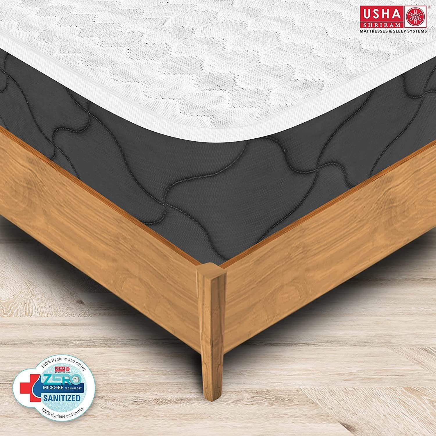 Image of USHA SHRIRAM Tru Spring 5 Zone HR Foam at FACTORY RATE 6 inch Double Bonnell Spring Mattress