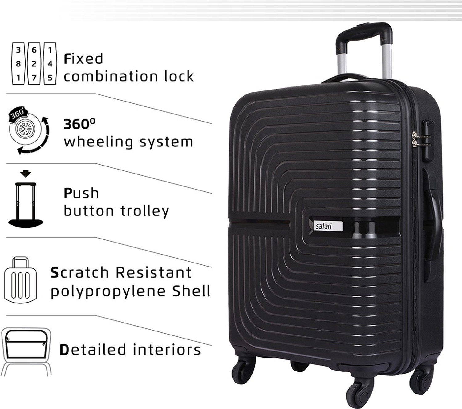 Image of SAFARI ECLIPS75 Check-in Suitcase 4 Wheels - 30 inch