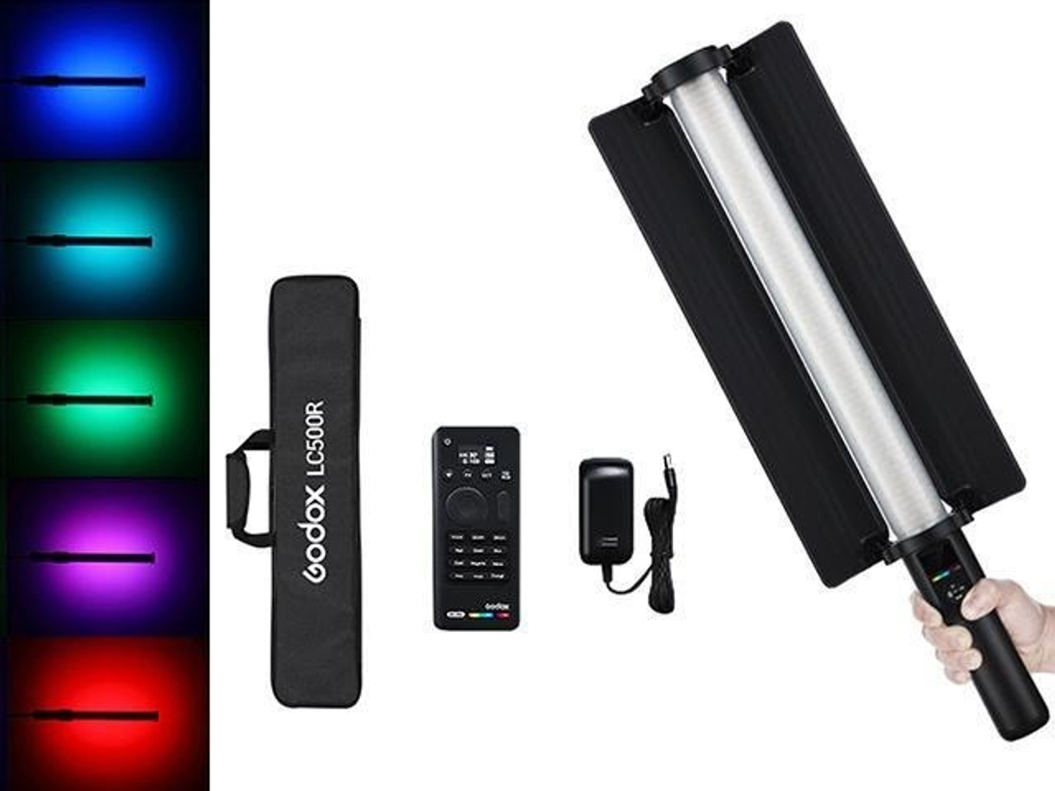 Image of GODOX LC500RR RGB Stick Lighting | 2500K-8500K Color Temperature | With Remote Control 5800 lx Camera LED Light