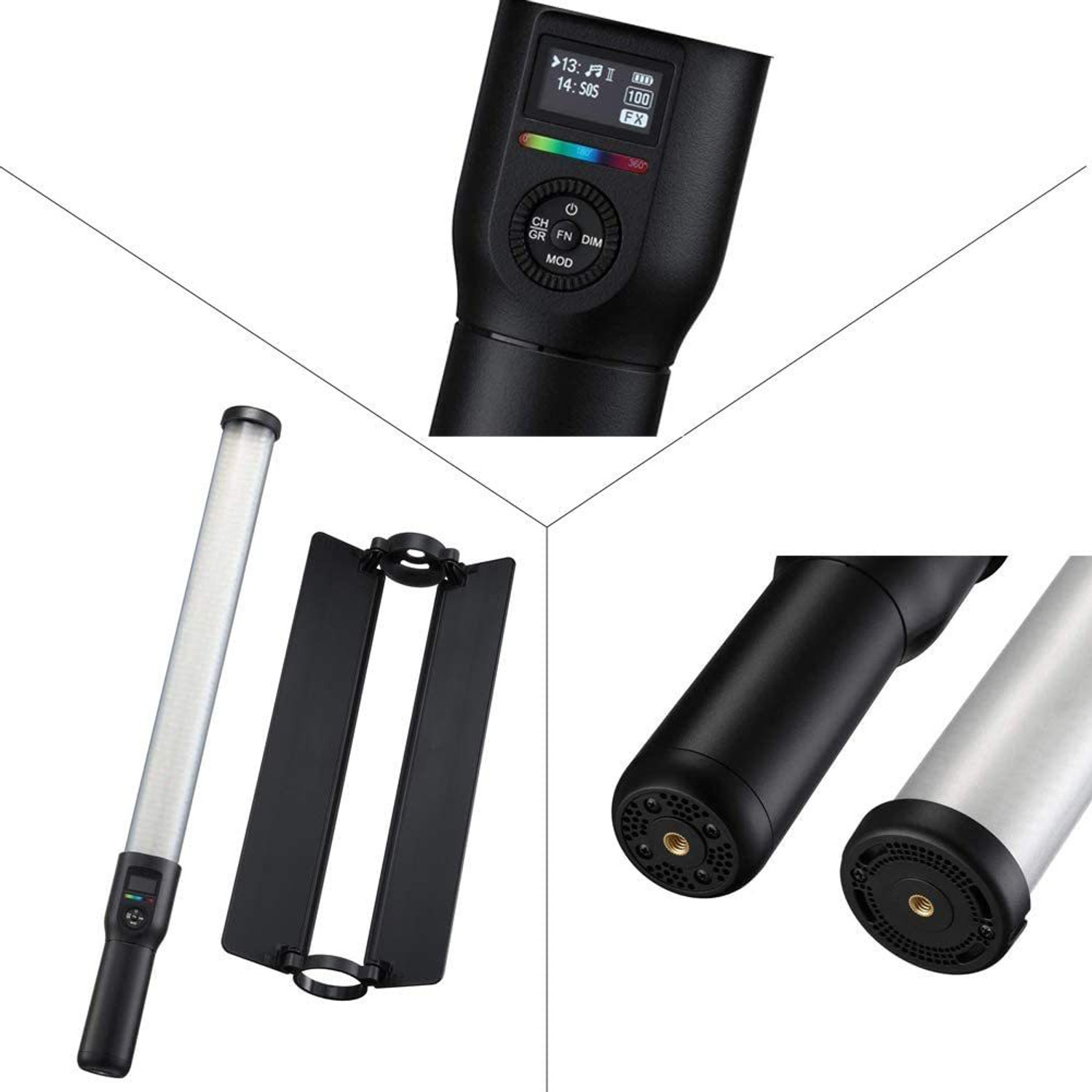 Image of GODOX LC500RR RGB Stick Lighting | 2500K-8500K Color Temperature | With Remote Control 5800 lx Camera LED Light