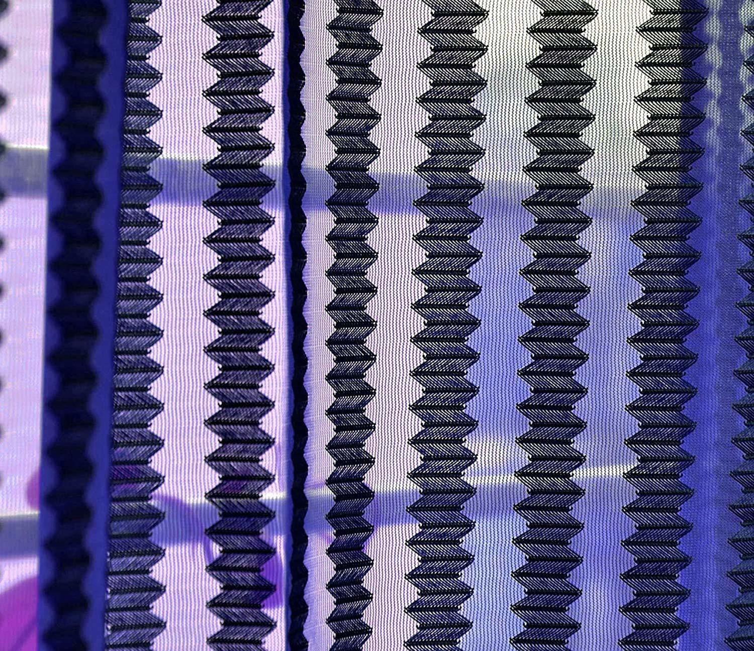 Image of Fabrilia 152 cm (5 ft) Window Tissue Semi Transparent Curtain (Pack Of 2)