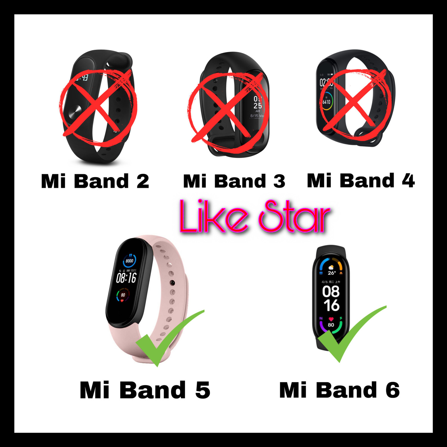Like star new best sale m4 smart band