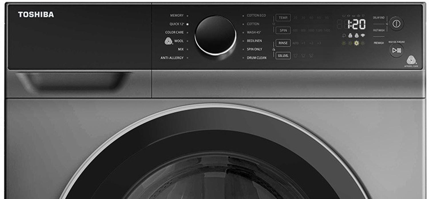 Image of TOSHIBA 9 kg Fully Automatic Front Load Washing Machine with In-built Heater Silver (TW-BJ100M4-IND(SK))
