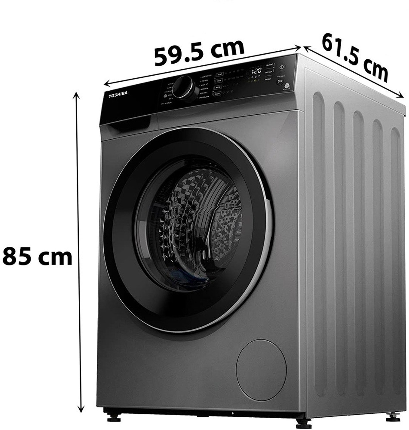 Image of TOSHIBA 9 kg Fully Automatic Front Load Washing Machine with In-built Heater Silver (TW-BJ100M4-IND(SK))
